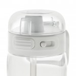 Botella deportiva en RPET con tapa antigoteo y pajita 800 ml color blanco sexta vista
