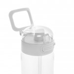 Botella deportiva en RPET con tapa antigoteo y pajita 800 ml color blanco séptima vista