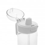Botella deportiva en RPET con tapa antigoteo y pajita 800 ml color blanco octava vista
