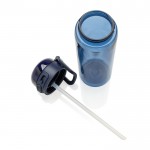 Botella deportiva en RPET con tapa antigoteo y pajita 800 ml color azul marino novena vista