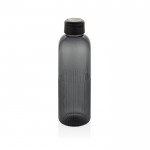 Botella de RPET con agarre y diseño ondulado con asa 750 ml color negro