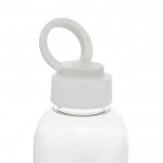 Botella de RPET con agarre y diseño ondulado con asa 750 ml color blanco cuarta vista