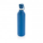 Botella de acero inoxidable de gran capacidad color azul sexta vista