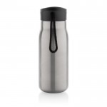 Mini botella con tapón antifugas y asa de transporte 150ml color plateado tercera vista