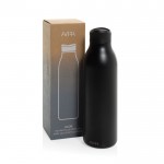 Botella ecológica con experiencia de bebida 360° 600 ml Avira Alok color negro vista con caja