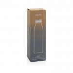 Botella ecológica con experiencia de bebida 360° 600 ml Avira Alok color negro segunda vista con caja