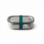Fiambrera de acero inoxidable con cubierto y cinta Black+Blum 1 L color turquesa