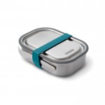 Fiambrera de acero inoxidable con cubierto y cinta Black+Blum 1 L color turquesa segunda vista