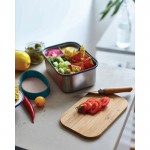 Fiambrera de acero inoxidable con tapa y cinta Black+Blum 1,25L color turquesa