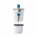 Fiambrera tipo vaso de 2 recipientes herméticos Black+Blum 900ml color turquesa tercera vista