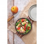 Bowl de vidrio con tapa de silicona antigoteo Black+Blum 750ml color plateado