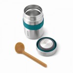 Frasco térmico de acero inoxidable con antigoteo Black+Blum 400ml color turquesa tercera vista