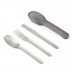 Set elegante de cubiertos de acero inoxidable Black+Blum color plateado