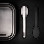 Set elegante de cubiertos de acero inoxidable Black+Blum color plateado