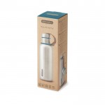 Botella térmica de acero inoxidable con asa Black+Blum 500ml color turquesa vista con caja