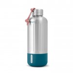 Botella térmica grande de acero inoxidable Black+Blum 850ml color turquesa vista con logo
