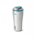 Vaso térmico de aceor inoxidable con antigoteo Black+Blum 600ml color turquesa vista con logo