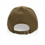 Gorra deportiva de RPET con 6 paneles y ajuste trasero de hebilla color verde tercera vista