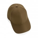 Gorra deportiva de RPET con 6 paneles y ajuste trasero de hebilla color verde sexta vista