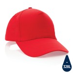 Gorras algodón reciclado 190 g/m2 color rojo