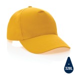 Gorras algodón reciclado 190 g/m2 color amarillo oscuro