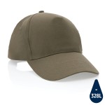 Gorras algodón reciclado 190 g/m2 color verde militar