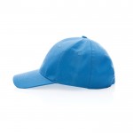 Gorra de algodón reciclado de 6 paneles y trazador AWARE™ 280 g/m2 color azul claro tercera vista