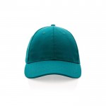 Gorra de algodón reciclado de 6 paneles y trazador AWARE™ 280 g/m2 color verde segunda vista