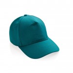 Gorras promocionales de algodón reciclado color verde esmeralda