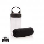Toalla de microfibra con protección solar hecha para refrescar color negro