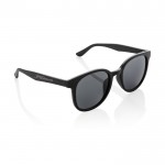 Gafas solares retro de fibra de paja de trigo y protección UV400 color negro vista con logo
