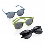 Gafas solares retro de fibra de paja de trigo y protección UV400 color verde vista general