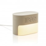 Reloj despertador eco con luz gradual y paisajes sonoros relajantes color beige