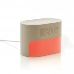 Reloj despertador eco con luz gradual y paisajes sonoros relajantes color beige segunda vista