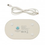 Reloj despertador eco con luz gradual y paisajes sonoros relajantes color beige octava vista
