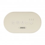 Reloj despertador eco con luz gradual y paisajes sonoros relajantes color beige vista con logo