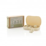 Tapones auditivos en silicona reciclada con reducción de ruido 36dB color beige vista con caja