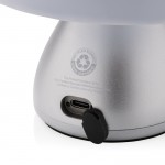 Lámpara de mesa portátil con función touch y 2 modos de luz color gris tercera vista