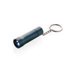 Llavero linterna de aluminio reciclado con LED y 15 lúmenes color azul