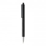 Bolígrafo moderno de aluminio reciclado con tinta azul Dokumental® color negro