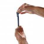 Bolígrafo con bloqueo seguro antimanchas tinta azul Dokumental® color azul sexta vista