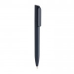 Mini bolígrafo ecológico con giro y tinta azul Dokumental® color azul marino