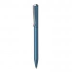 Bolígrafo de aluminio reciclado con giro y tinta azul Dokumental® color azul real