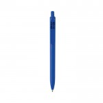 Bolígrafo ecológico con gran clip con tinta azul Dokumental® color azul vista con logo