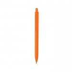 Bolígrafo ecológico con gran clip con tinta azul Dokumental® color naranja segunda vista