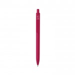 Bolígrafo ecológico con gran clip con tinta azul Dokumental® color rosa vista con logo