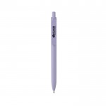 Bolígrafo ecológico con gran clip con tinta azul Dokumental® color violeta vista con logo