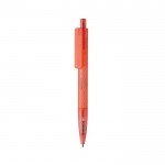 Bolígrafo ecológico con diseño geométrico tinta azul Dokumental® color rojo