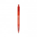 Bolígrafo ecológico con diseño geométrico tinta azul Dokumental® color rojo segunda vista