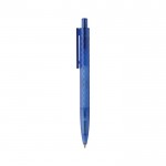 Bolígrafo ecológico con diseño geométrico tinta azul Dokumental® color azul tercera vista